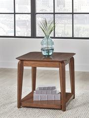 Fine Furniture & Decor - Ashley Furniture - Trenmour End Table - Square End Table / Medium Brown - T596-2