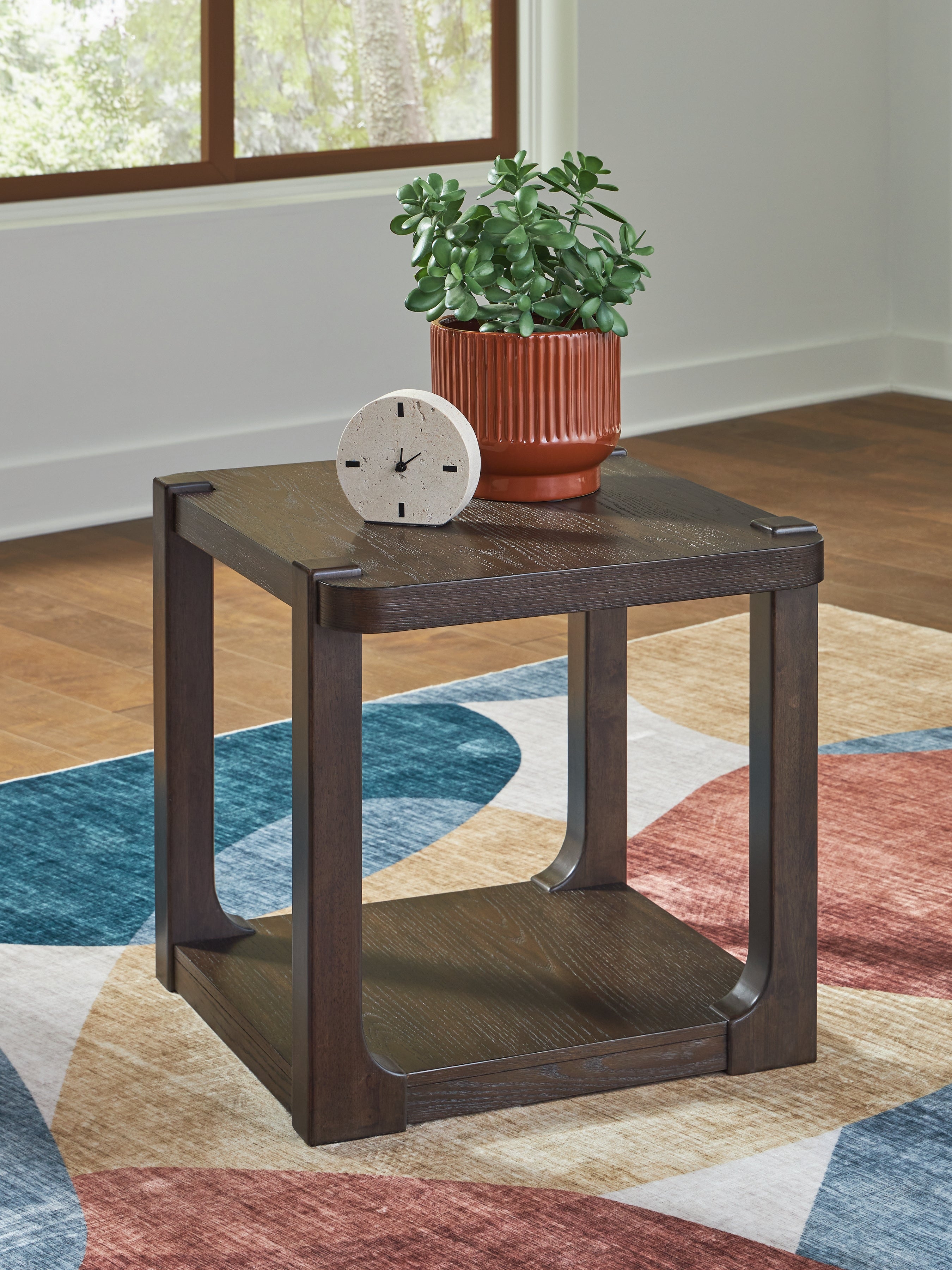 Fine Furniture & Decor - Ashley Furniture - Breckington End Table - Rectangular End Table / Dark Brown - T656-3