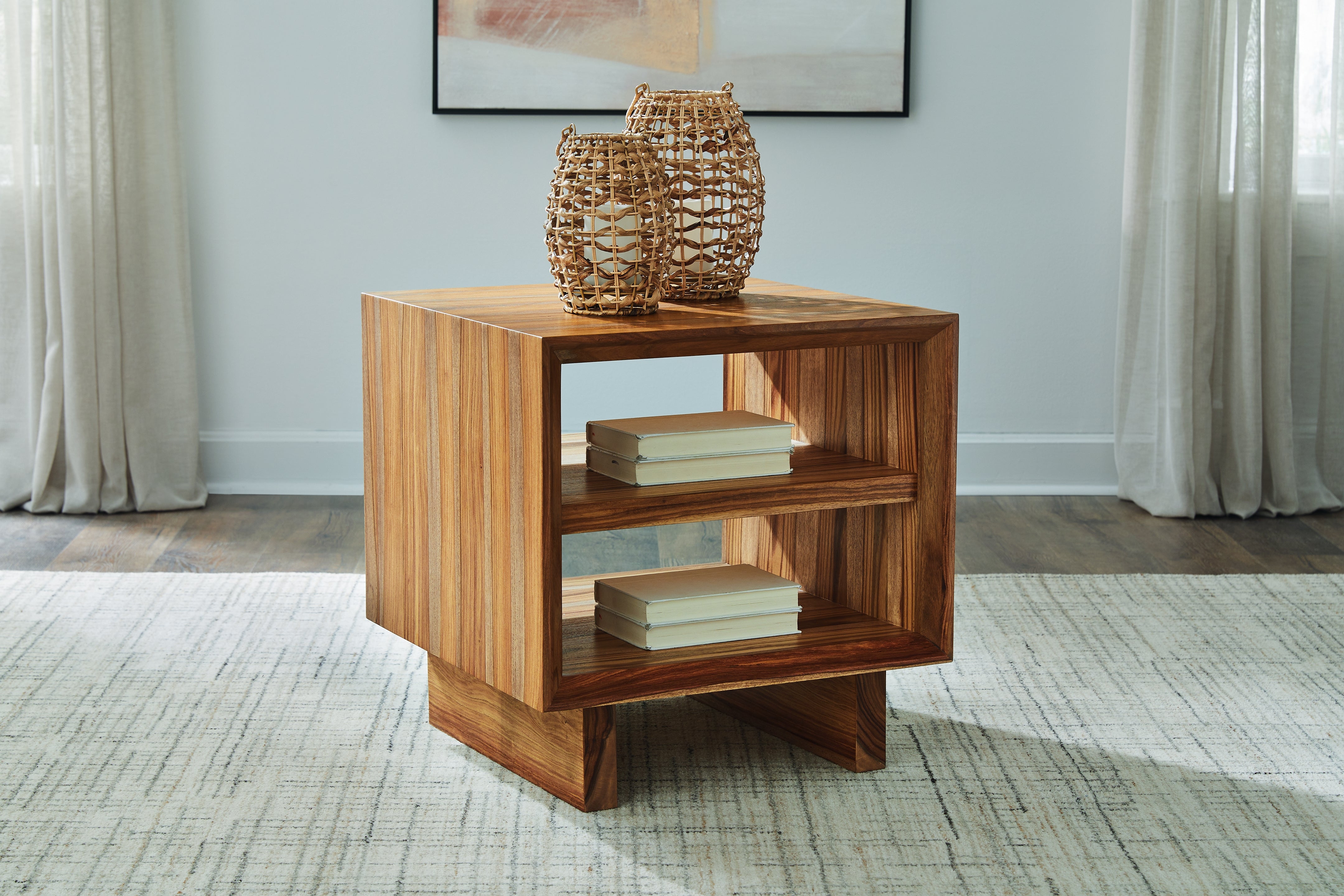 Fine Furniture & Decor - Ashley Furniture - Dressonni End Table - Square End Table / Brown - T690-2