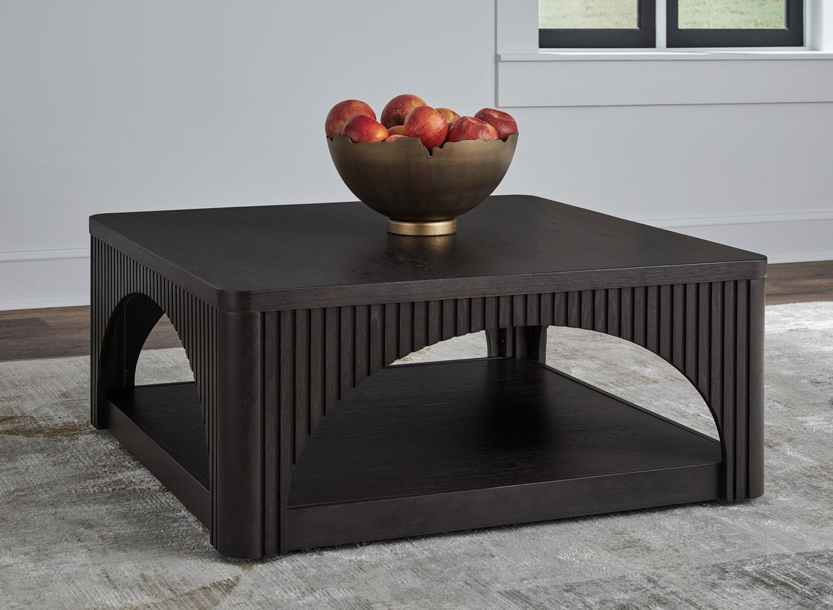 Fine Furniture & Decor - Ashley Furniture - Yellink Coffee Table - Square Cocktail Table / Black - T760-8