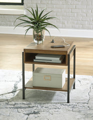 Fine Furniture & Decor - Ashley Furniture - Fridley End Table - Rectangular End Table / Brown/Black - T964-3