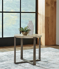 Fine Furniture & Decor - Ashley Furniture - Dalenville End Table - Round End Table / Gray - T965-6