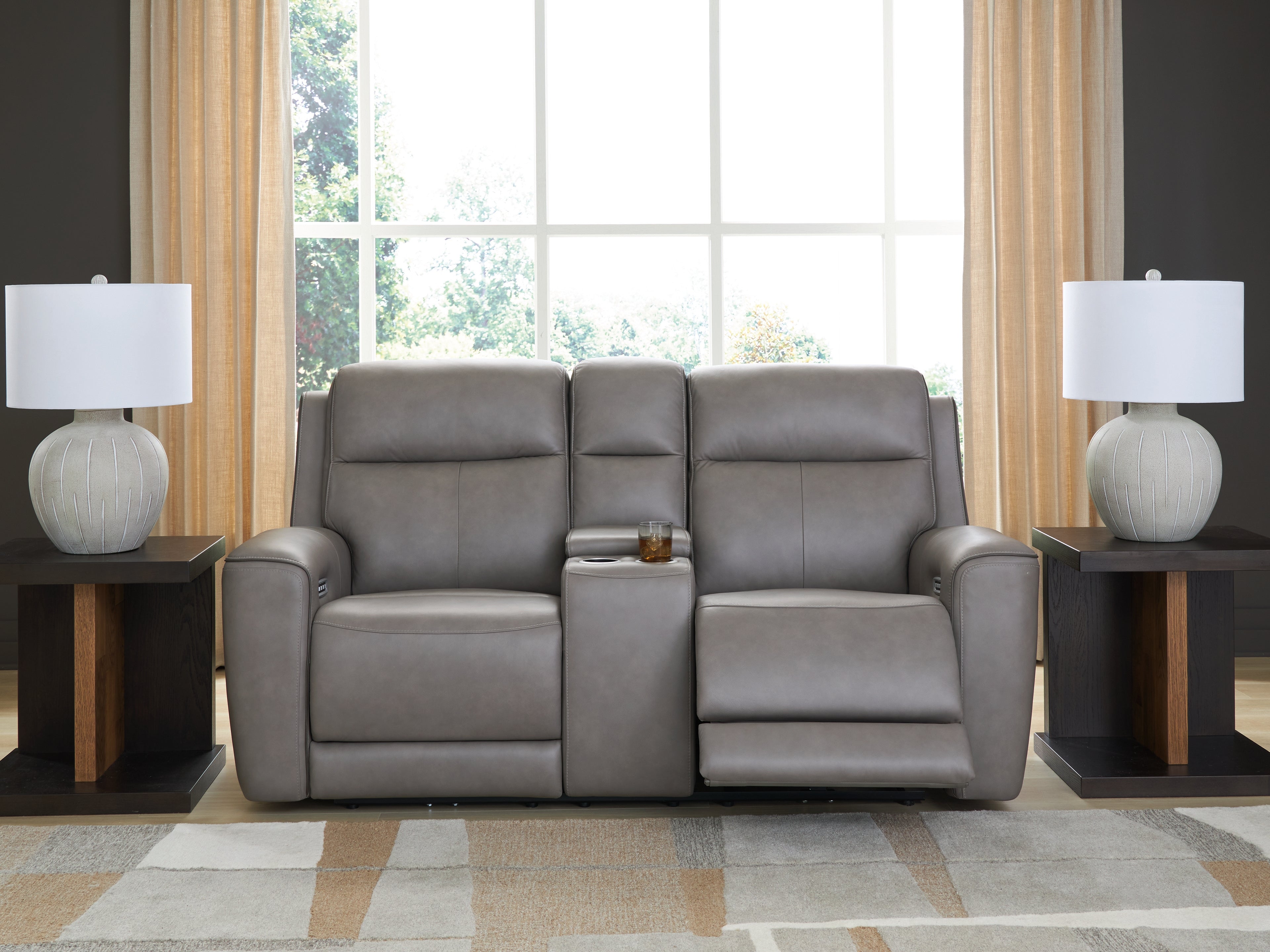 Fine Furniture & Decor - Ashley Furniture - 5Z-Comfort Living Room - PWR REC Loveseat/CON/ADJ HDRST / Coin - PCU1090018