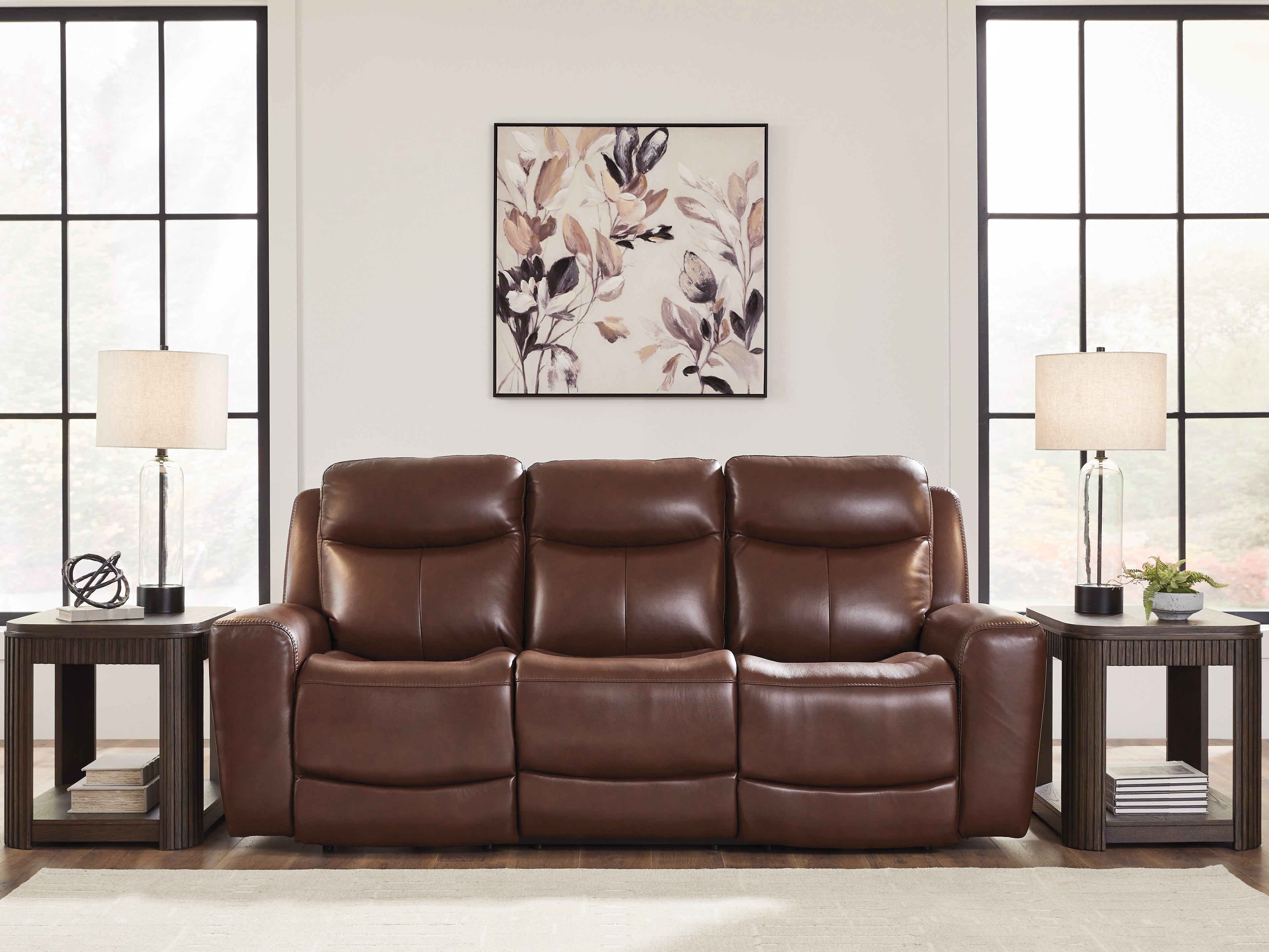 Fine Furniture & Decor - Ashley Furniture - Next Move Living Room - PWR REC Sofa with ADJ Headrest / Mahogany - PCU1210215