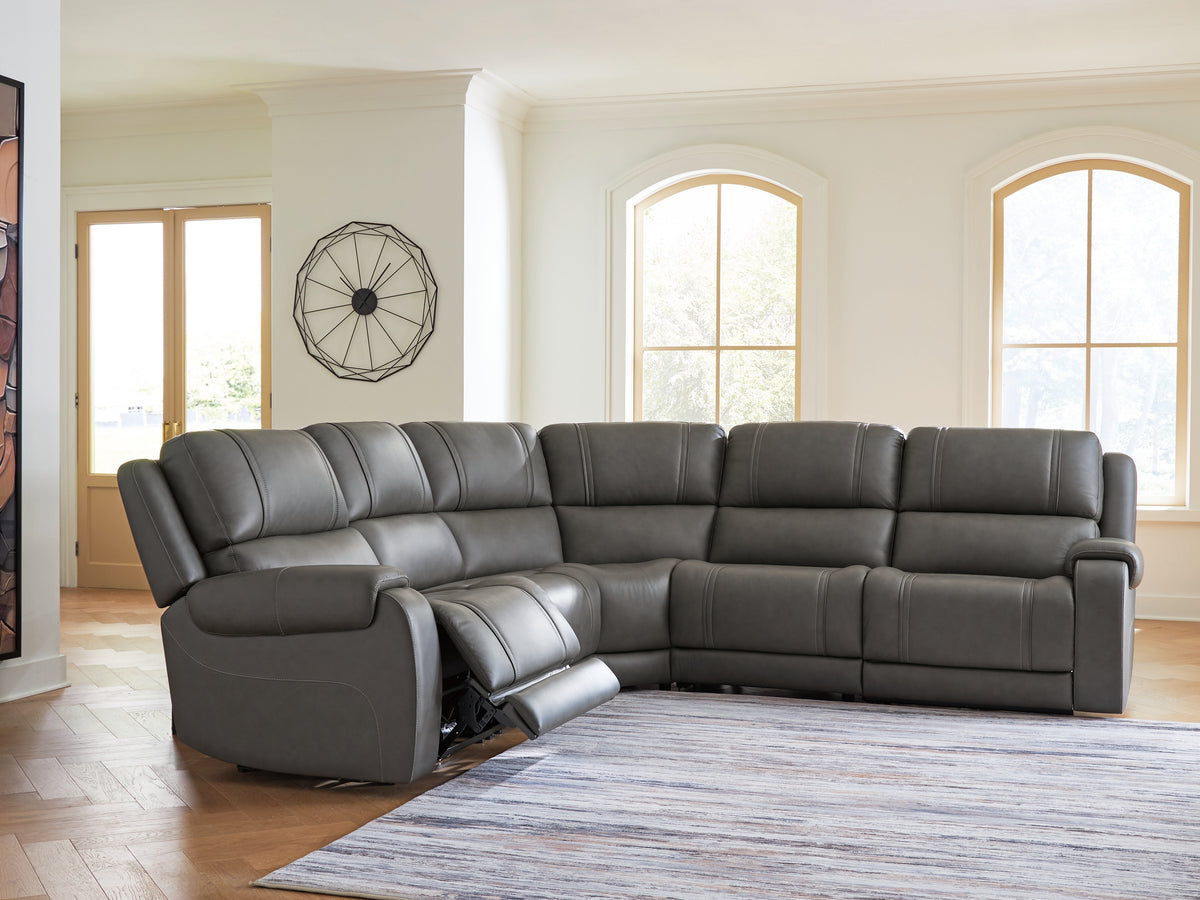 Fine Furniture & Decor - Ashley Furniture - 5Z - Pittson Sectional - 5-Piece Power Reclining Sectional - PCU12600S4