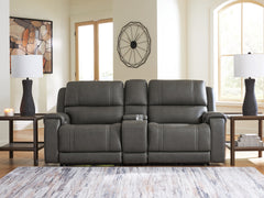 Fine Furniture & Decor - Ashley Furniture - 5Z - Pittson Sectional - 3-Piece Power Reclining Sectional Loveseat with Console - PCU12600S2