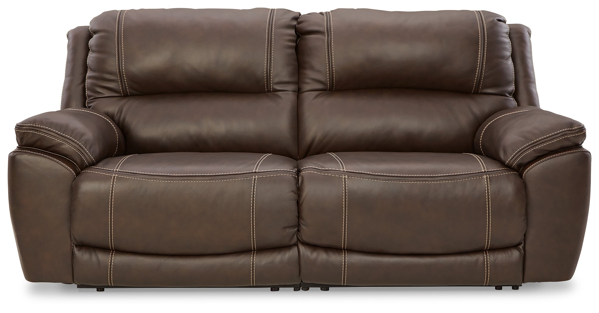 Fine Furniture & Decor - Ashley Furniture - Dunleith Sectional - 2-Piece Power Reclining Sectional Loveseat / Chocolate - U71604S3