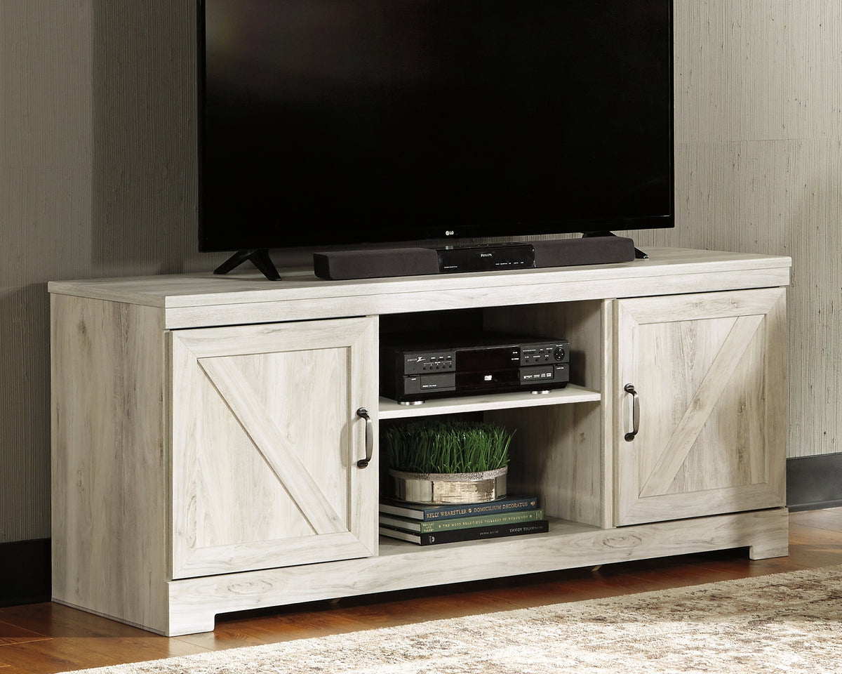 Fine Furniture & Decor - Ashley Furniture - Bellaby TV Stand - 63" / Whitewash - W331-68