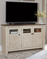 Fine Furniture & Decor - Ashley Furniture - Bolanburg 60" TV Stand - 60" / White/Weathered Gray - W647-38