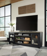 Fine Furniture & Decor - Ashley Furniture - Foyland 83" TV Stand - 83" / Black/Brown - W989-68